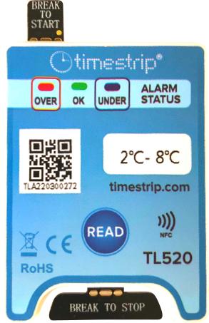 タイムストリップ・マイクロデータロガー 2-8°C / TL520